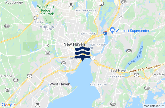 New Haven (city dock), United Statesの潮見表地図