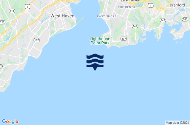 New Haven Harbor entrance, United Statesの潮見表地図