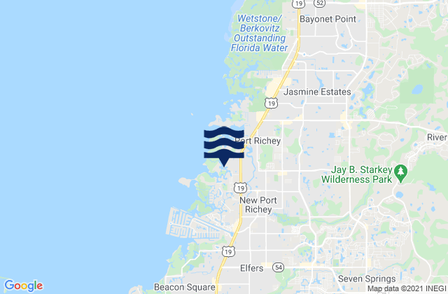 New Port Richey, United Statesの潮見表地図