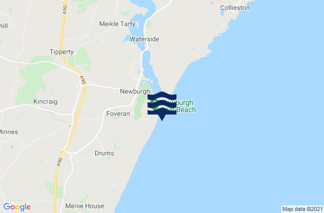 Newburgh Beach, United Kingdomの潮見表地図