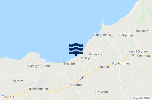 Newcastle Emlyn, United Kingdomの潮見表地図