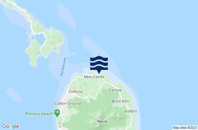 Newcastle, Saint Kitts and Nevisの潮見表地図