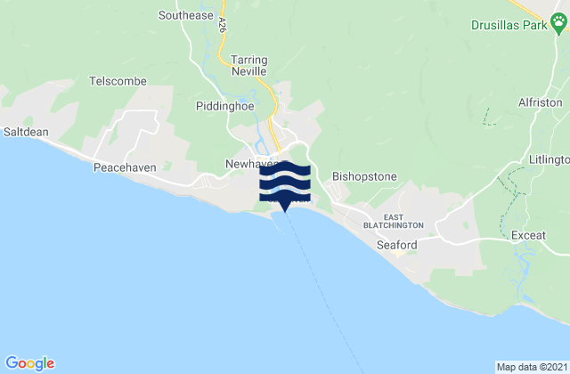 Newhaven, United Kingdomの潮見表地図