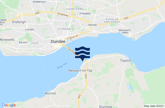 Newport-on-Tay, United Kingdomの潮見表地図