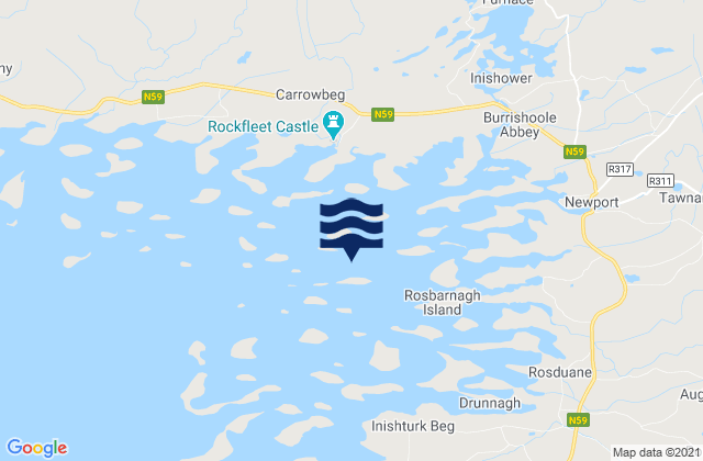 Newport Bay, Irelandの潮見表地図