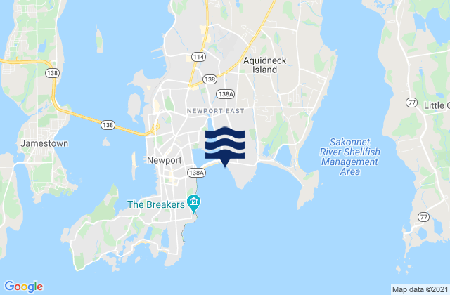 Newport County, United Statesの潮見表地図