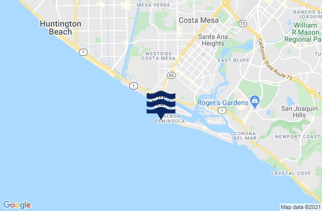Newport Pier, United Statesの潮見表地図