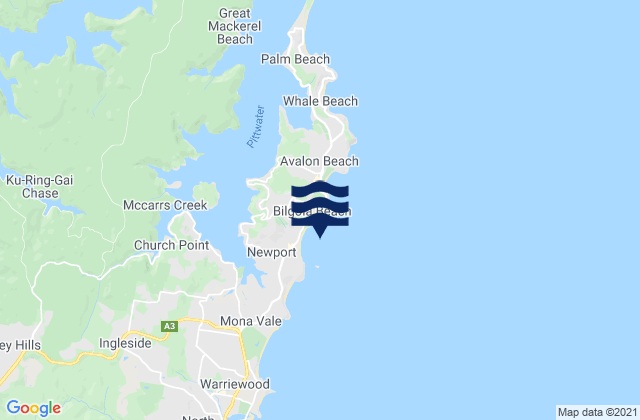 Newport Reef, Australiaの潮見表地図