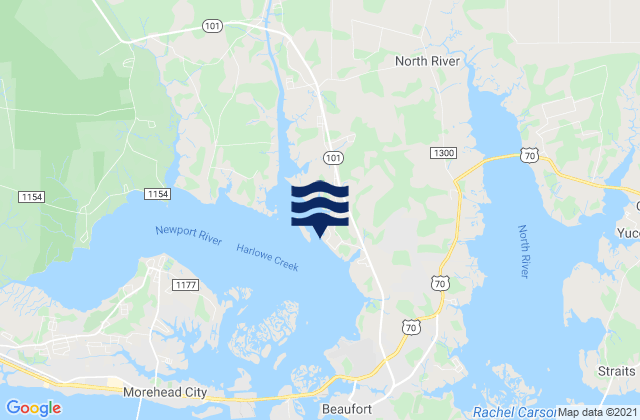 Newport River (yacht Club), United Statesの潮見表地図