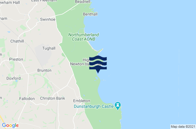 Newton Haven Beach, United Kingdomの潮見表地図