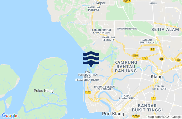 Nexus West End, Malaysiaの潮見表地図