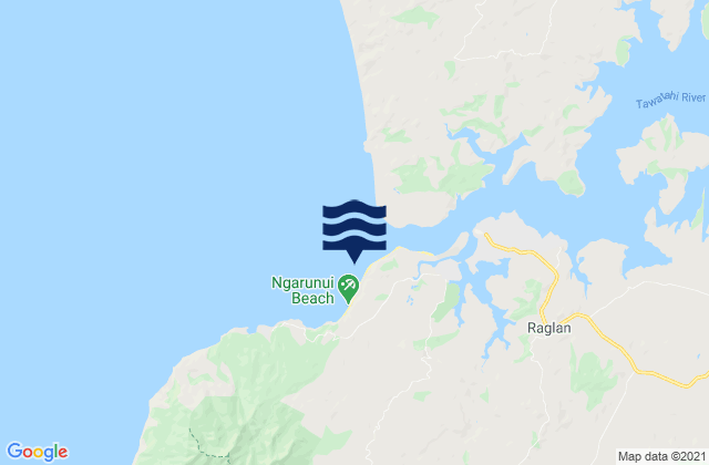 Ngarunui Beach, New Zealandの潮見表地図