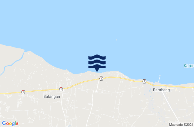 Ngelak, Indonesiaの潮見表地図