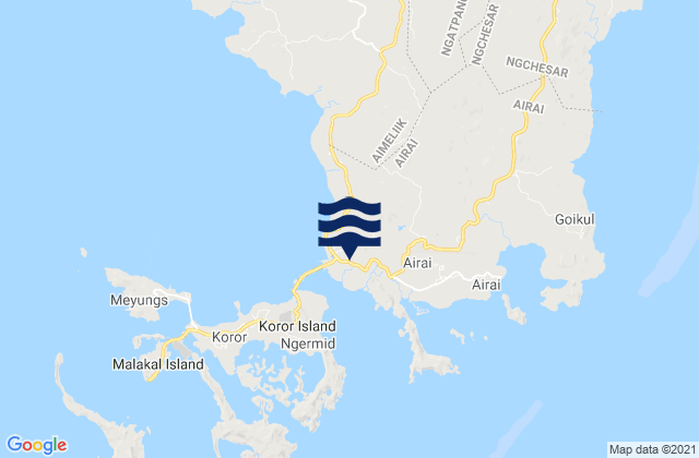 Ngetkib, Palauの潮見表地図