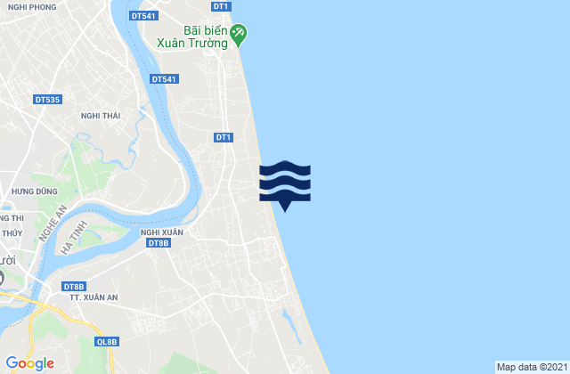 Nghi Xuân, Vietnamの潮見表地図