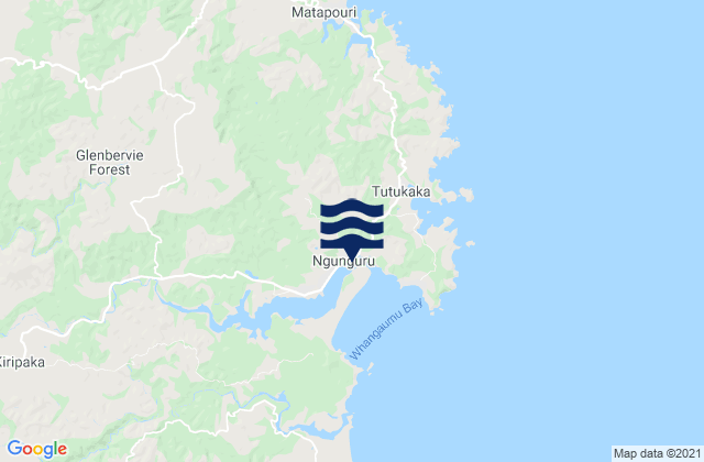 Ngunguru, New Zealandの潮見表地図