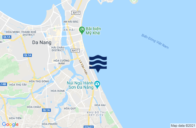 Ngũ Hành Sơn, Vietnamの潮見表地図