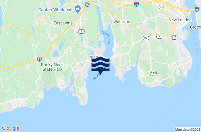 Niantic Bay, United Statesの潮見表地図