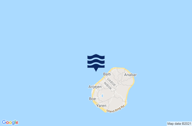 Nibok District, Nauruの潮見表地図