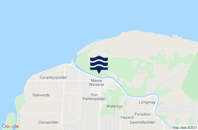 Nieuw Nickerie, Surinameの潮見表地図