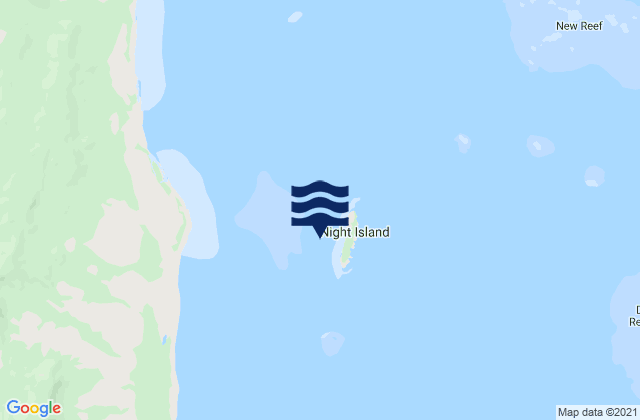 Night Island, Australiaの潮見表地図
