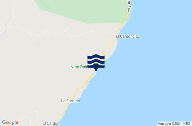 Nine Palms, Mexicoの潮見表地図