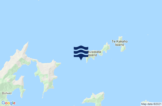 Ninepin Rock, New Zealandの潮見表地図