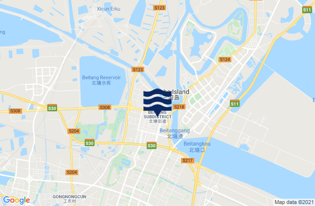 Ningchegu, Chinaの潮見表地図