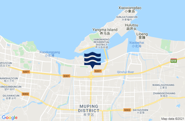 Ninghai, Chinaの潮見表地図