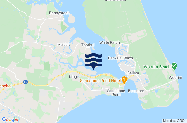 Ningi Island, Australiaの潮見表地図