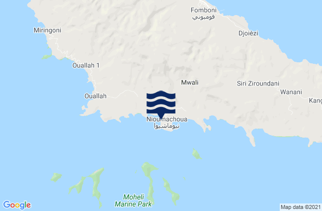 Nioumachoua, Comorosの潮見表地図