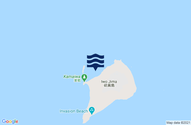 Nishi Iwo Jima Kazan Retto, Northern Mariana Islandsの潮見表地図