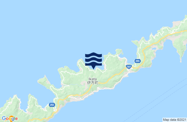 Nishiuwa-gun, Japanの潮見表地図