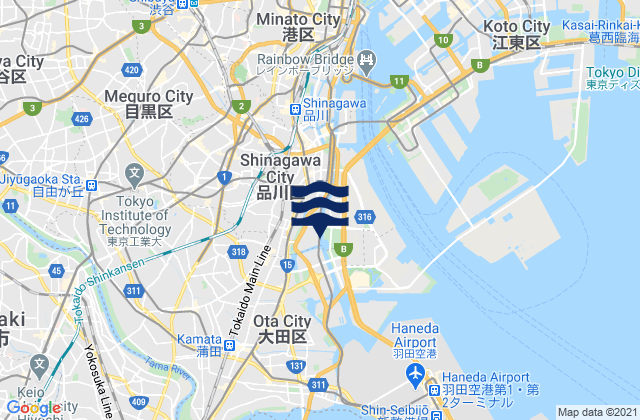 Nisi (Io Sima), Japanの潮見表地図