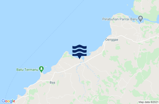 Nitanggoeng, Indonesiaの潮見表地図