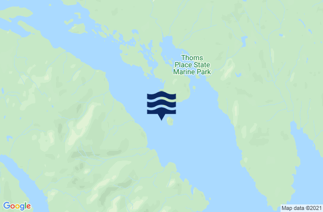 No Name Island near Thoms Place, United Statesの潮見表地図