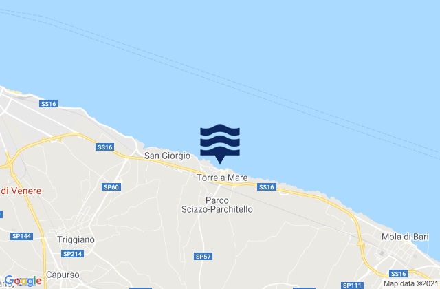 Noicattaro, Italyの潮見表地図