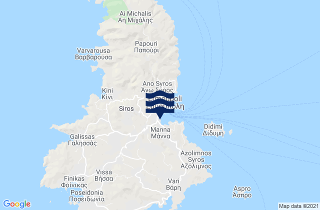 Nomós Kykládon, Greeceの潮見表地図