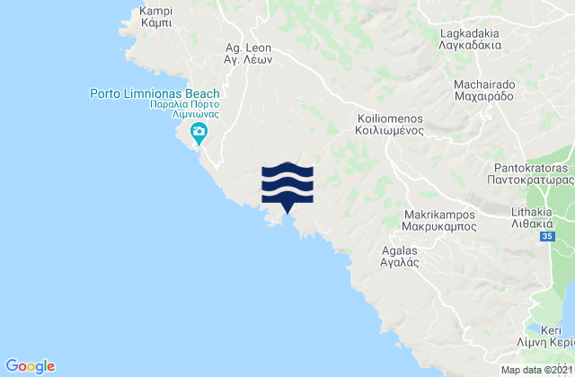 Nomós Zakýnthou, Greeceの潮見表地図
