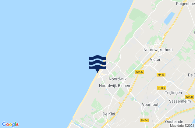 Noordwijk-Binnen, Netherlandsの潮見表地図