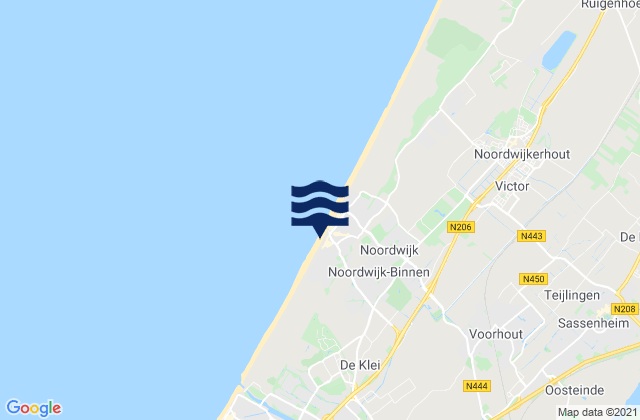 Noordwijk aan Zee, Netherlandsの潮見表地図