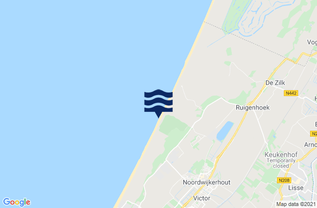 Noordwijkerhout, Netherlandsの潮見表地図