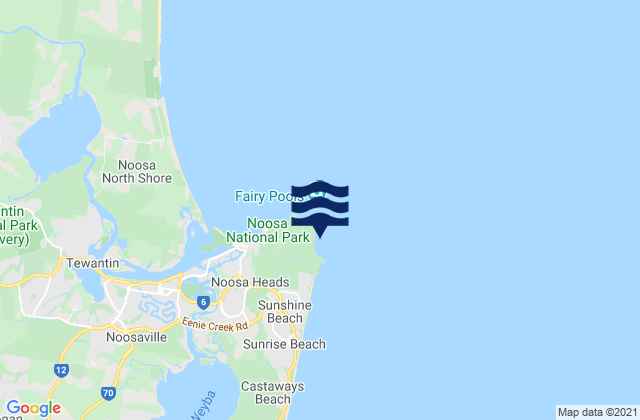 Noosa Head, Australiaの潮見表地図