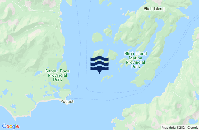 Nootka Sound, Canadaの潮見表地図