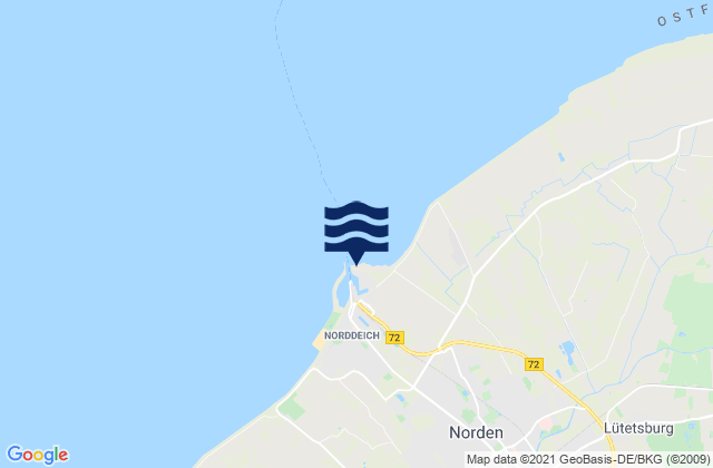 Norddeich Hafen, Netherlandsの潮見表地図