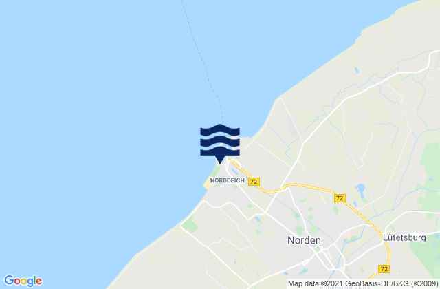 Norddeich, Germanyの潮見表地図