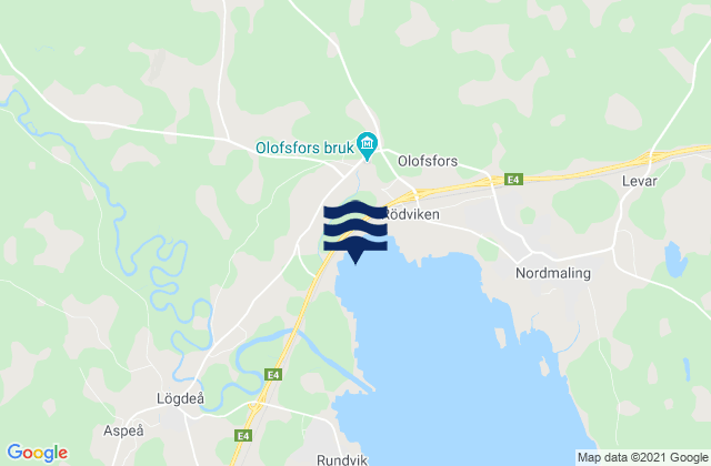Nordmalings Kommun, Swedenの潮見表地図