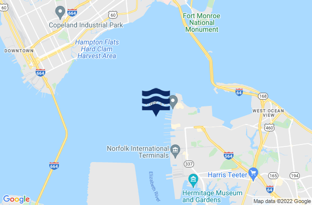 Norfolk Harbor Reach (Buoy R '8'), United Statesの潮見表地図