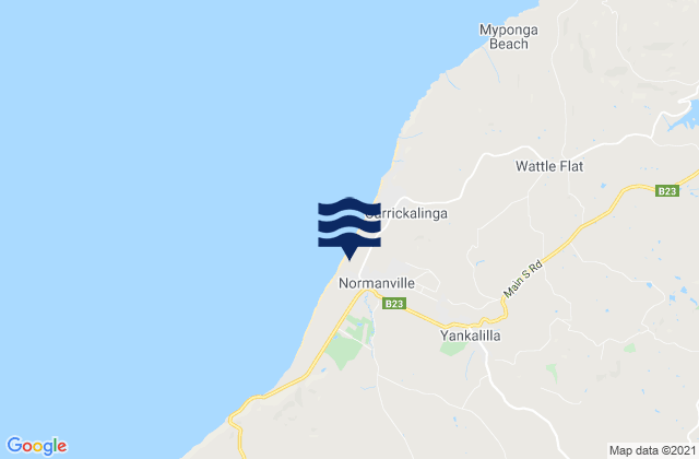 Normanville, Australiaの潮見表地図