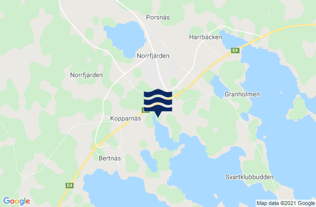 Norrfjärden, Swedenの潮見表地図